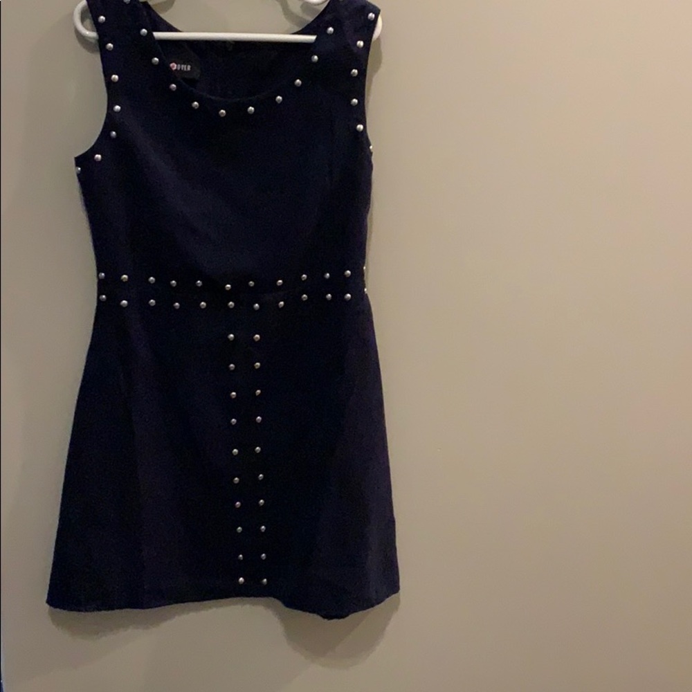 Faux suede girls dress.